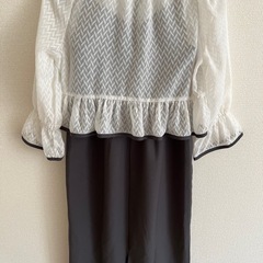 BONLECILL noir セットアップ シアーカーディガン付きキャミワンピの画像