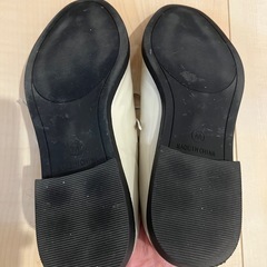 BONLECILL noir グレイッシュベージュ リボンバレエシューズ Mの画像