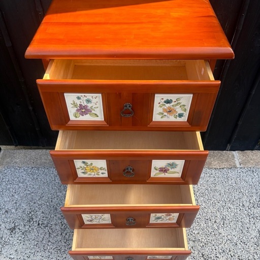 バレンシア家具｜スペイン製｜タイル張り｜　4段チェスト バレンシア家具｜スペイン製｜タイル張り｜4段チェスト (バイリー