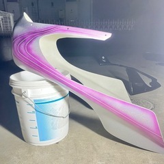 kawasaki ゼファー400  外装セット ラメ塗装 ライン塗装 ゼファーχの画像