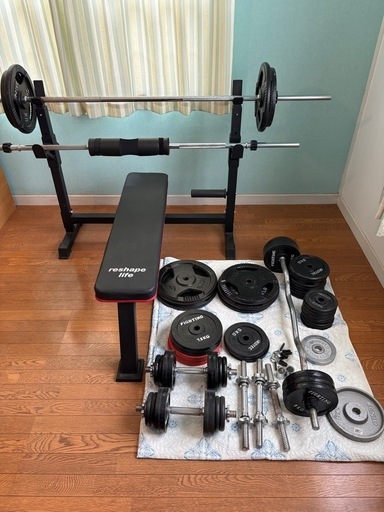 総重量約280kg】本格ウエイトトレーニングフルセット｜バーベル