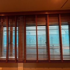 トーソー　木製ブラインド　幅84
cmx 長さ156 cm 左　(大きい右のは売れました)の画像