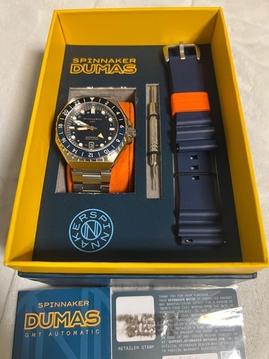 スピニカー　デュマ　GMT オートマティック　自動巻
　腕時計　