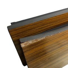 折りたたみテーブル ブラウン 木製天板 木目調 会議テーブル 3個セットの画像