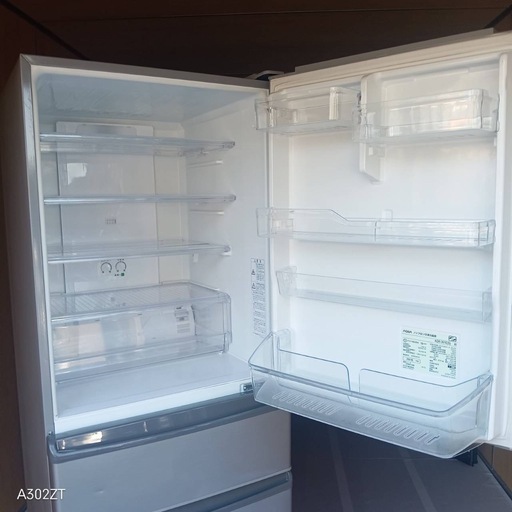 C063 送料設置無料アクア大型冷蔵庫355L (冷蔵庫 洗濯機極美品) 新