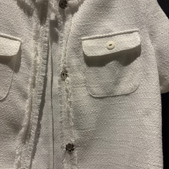 ツイードジャケット　ホワイトの画像