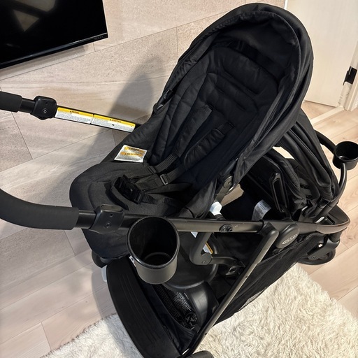 美品二人乗りベビーカーグレコブラックready2grow ダブルストローラー
