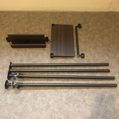 突っ張りラック 幅40cm ルミナスノワール スチールラック 幅45×奥行25×高さ185-245cmの画像