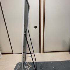 【無料】全身鏡・スタンドミラー（シルバー/金属フレーム）の画像