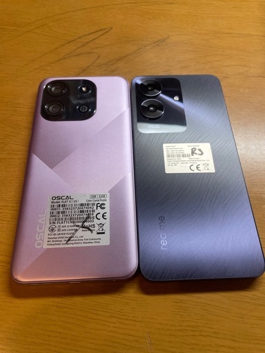 realeme note 60 64GB と flat 1c 32GB