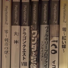 プレステ2と74枚のソフトの画像