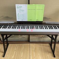光ナビ機能付き88鍵電子ピアノ/MIDIキーボード CASIO PX-500L（付属品一式、純正スタンド、高低自在イス込み）、MIDIケーブル等のおまけ付きの画像