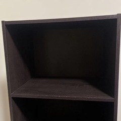 カラーボックス 3段 ダークブラウン 扉無しの画像