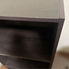 カラーボックス 3段 ダークブラウン 扉無しの画像