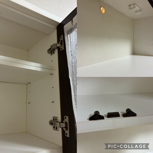 大型食器棚　ダークブラウン　ファミリー向け