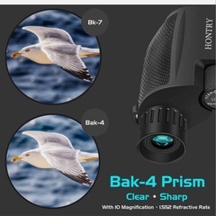 【新品】双眼鏡10×25 防水 軽量 アウトドア 黒 コンサート ライブ 会場 Hontry コンパクトの画像