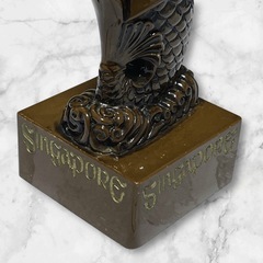 レトロ シンガポール マーライオン 金属製 置物 高級 アンティーク 金属の画像
