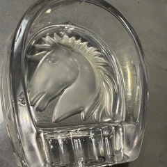 セーブル　クリスタル　灰皿　蹄型　馬の画像