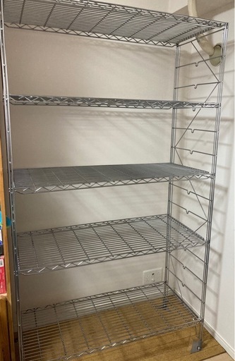 【期間限定！値下げ】５段エレクターシェルフ