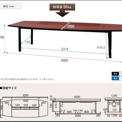 [定価約12万]ユニット式会議テーブル RFPC　椅子4脚セットの画像