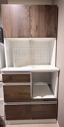 【美品】幅80cm キッチンボード・食器棚