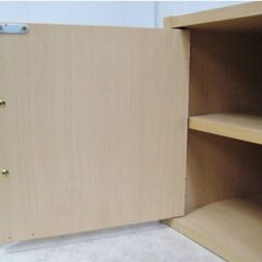 キューブボックス　扉付き　収納ボックス　カラーボックス　1段　木目調　整理棚　シンプル　小物入れ　インテリア　1009ZSの画像