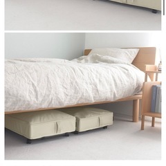 ベッド下収納 キャスター付き 2個セット 収納ケース 収納ボックス 高さ16cmの画像