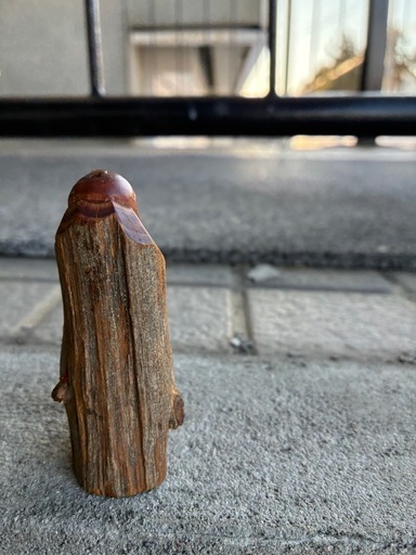 達磨大師 赤松 木彫 一刀彫 古美術 置物 だるま 立達磨 (IMO。) 江別の