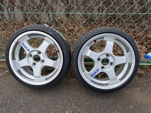 4本セット WORK Meister 15インチ 6.5j +35 Pcd 100新品タイヤ付き