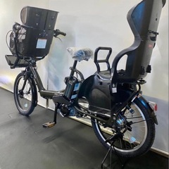 1年保証 ヤマハ　パスキッス　20インチ　子供乗せ　カーキ色　電動アシスト自転車 g226の画像