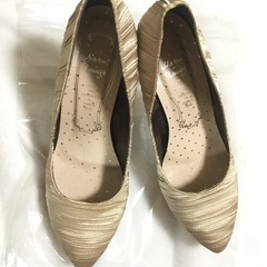 シャンパンゴールド 23.5cm パンプス ピンヒール11cm 卒業式 入学式にの画像