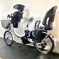1年保証 ヤマハ　パスバビー　20インチ　子供乗せ　白色　電動アシスト自転車 g226の画像