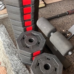 ダンベル　バーベル　ベンチプレスの画像