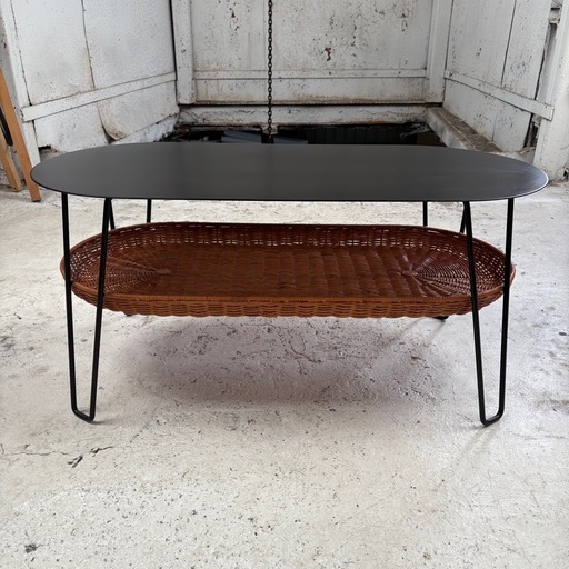 ⭐️MUJI⭐️IDEE 無印良品 ワラビー ローテーブル 大阪市近郊配送無料　 IDEE］WALLABY LOW TABLE ROUND BLACK
