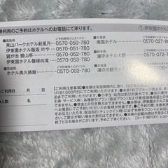 伊藤園ホテル特別優待券の画像