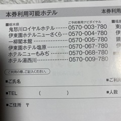 伊藤園ホテル特別優待券の画像