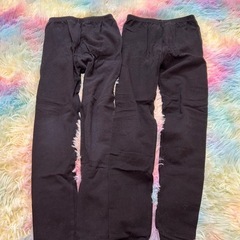 トップバリュ　2点セット　スパッツ　110  キッズ　子供　ブラックの画像
