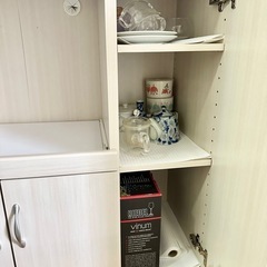 レンジ台　食器棚　ホワイトの画像