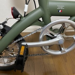 折りたたみ自転車グリーンの画像
