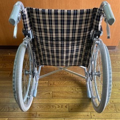 車椅子 折り畳み ブレーキ付きの画像