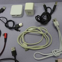 ( E-1024 )USB Type-Cケーブル１０本 アダプター２個 セット㉚tama'sケーブルあり 中古 通電確認済みの画像