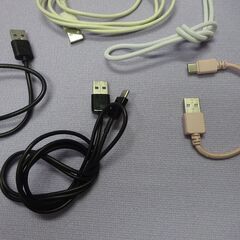 ( E-1024 )USB Type-Cケーブル１０本 アダプター２個 セット㉚tama'sケーブルあり 中古 通電確認済みの画像