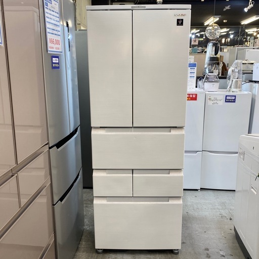 冷蔵庫　SHARP SJ-MF43K-W 2023年製