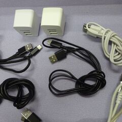 ( E-1026 )USB Type-Cケーブル１０本 アダプター２個 セット㉜tama'sアダプターあり 中古 通電確認済みの画像