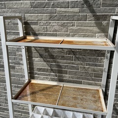 IKEA 屋外シェルフ　多肉棚＋プラステラ90（24個）セットの画像