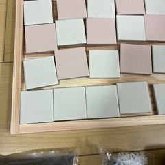 カフェ天板モザイクタイル　木製トレイ目地材セットの画像