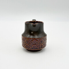 Beswick Zorba ミルクジャグ 雑貨 英国 ヴィンテージ べスウィック ゾルバ 幾何学模様 陶器 食器 イギリス ブラウン 96524の画像