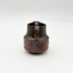 Beswick Zorba ミルクジャグ 雑貨 英国 ヴィンテージ べスウィック ゾルバ 幾何学模様 陶器 食器 イギリス ブラウン 96524の画像