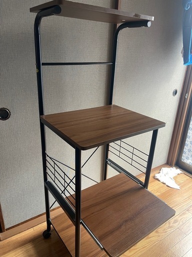 ニトリ レンジ台 ブラウン 上棚セット キッチンラック (Phạm Quang