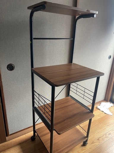 ニトリ レンジ台 ブラウン 上棚セット キッチンラック (Phạm Quang